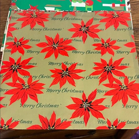 Festive Vintage Christmas Wrapping Paper Set 7 Pices - Picture 5 of 12